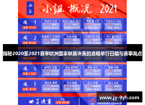 揭秘2020至2021赛季欧洲国家联赛决赛的准确举行日期与赛事亮点